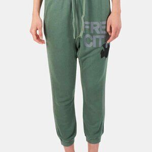 Free City Super Fluff Lux Pocket Sweatpants In Green - Size Medium